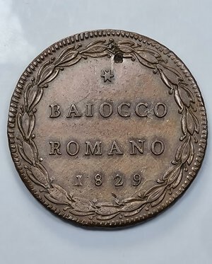 reverse: BAIOCCO 1829 PIO VIII ROMA SPL (R )