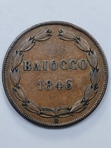 reverse: BAIOCCO 1846 PIO IX ROMA BB
