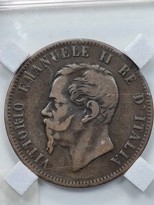 obverse: 10 CENTESIMI 1862 VITTORIO EMANUELE II STRASBURGO MB (NC)