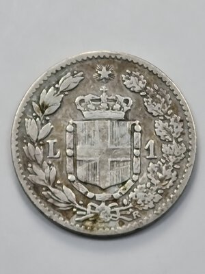 reverse: 1 LIRA 1899 UMBERTO I ROMA MB
