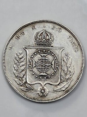 reverse: 1000 REIS 1855 BRASILE MB/QBB