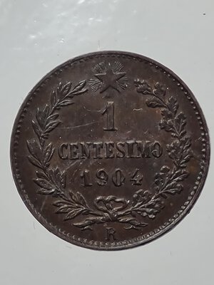 reverse: 1 CENTESIMO 1904 VITTORIO EMANUELE III ROMA FDC 