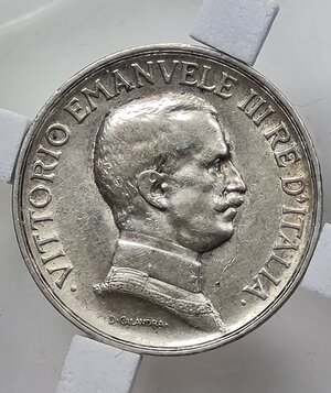 obverse: 1 LIRA 1917 VITTORIO EMANUELE III ROMA BB+
