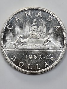 reverse: 1 DOLLARO 1963 CANADA FS (NC)