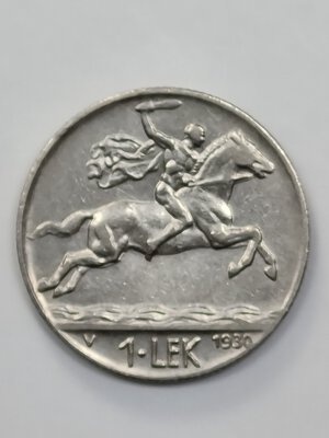 reverse: 1 LEK 1930 ALBANIA BB