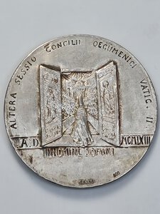 reverse: MEDAGLIA RIAPERTURA II CONCILIO ECUMENICO PAOLO VI 1963 SPL
