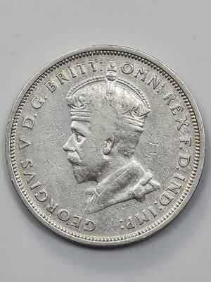 obverse: 1 FIORINO 1927 AUSTRALIA MB+