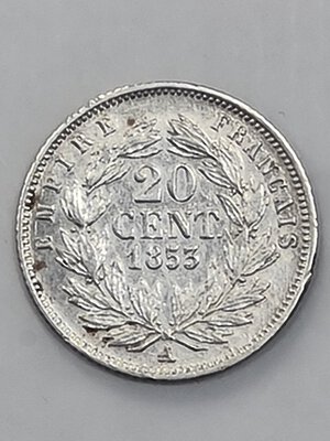 reverse: 20 CENT 1953 a FRANCIA BB/SPL (RR )