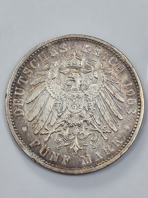 reverse: 5 MARCHI 1903 GERMANIA BB++ (NC)