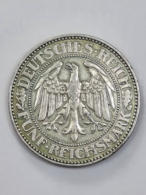 reverse: 5 MARCHI 1927 a GERMANIA BB++