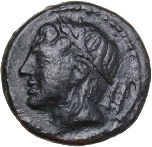 obverse: Leontini. AE 13 mm, after 210 BC