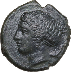 obverse: Syracuse. Second Democracy (466-405 BC). AE Hemilitra, c. 405-400 BC