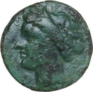 obverse: Syracuse. Hieron II (274-215 BC). AE 19 mm