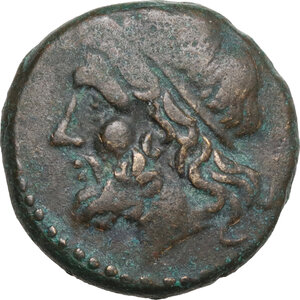 obverse: Syracuse. Hieron II (274-215 BC). AE 19.5 mm. c. 240-215 BC
