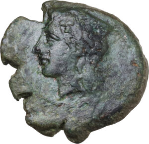 obverse: Tauromenion. AE Unit, after 336 BC