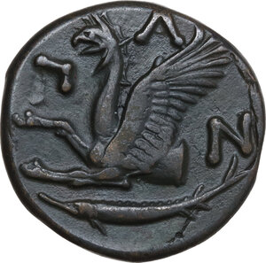 reverse: Cimmerian Bosporos, Pantikapaion. AE 20 mm, c. 310-304/3 BC