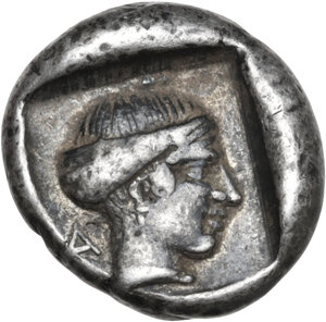 reverse: Caria, Knidos. AR Drachm, 411-394 BC