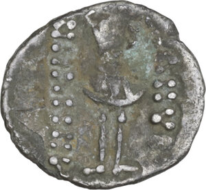 reverse: Yuezhi. Kujula Kadphises (50-90 AD). AR Obol,  Heraus  type, uncertain mint in Tajikistan