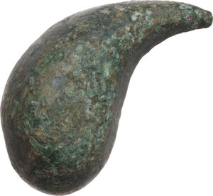 obverse: Aes Premonetale. Aes Formatum. AE Tear-claw shaped item. Central Italy, 6th-4th century BC