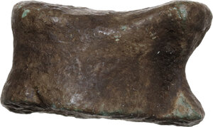 obverse: Aes Premonetale. Aes Formatum. . AE cast Knucklebone (Astragalus), 6th-4th century BC