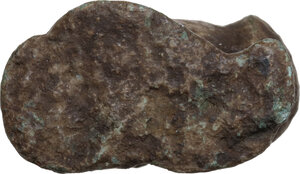 reverse: Aes Premonetale. Aes Formatum. . AE cast Knucklebone (Astragalus), 6th-4th century BC