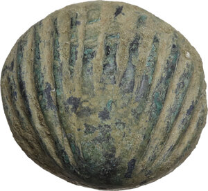 obverse: Aes Premonetale. Aes Formatum. AE solid cast cockle-shell. Central Italy, 6th-4th century BC