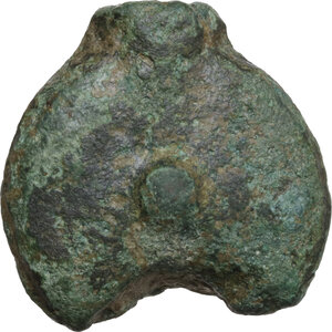 reverse: Dioscuri/Mercury series. AE Cast Uncia, c. 280-276 BC