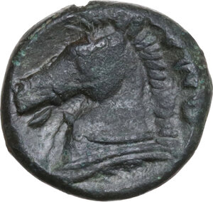 reverse: Anonymous. AE Litra or quartuncia (?), Campanian mint, 280-270 BC