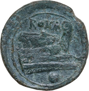 reverse: Anonymous semilibral series. AE Uncia, Campanian mint (Capua/Cales), 217-216 BC