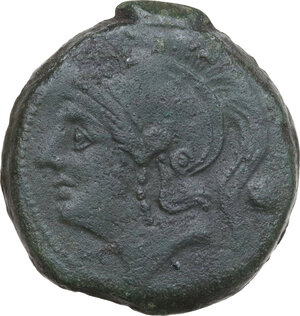 obverse: Anonymous semilibral series. AE Uncia, Campanian mint (Capua/Cales) 217-216 BC