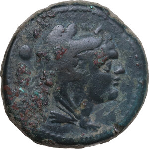 obverse: Anonymous post-semilibral series. AE Quadrans, Campanian mint (Cales), 214 BC