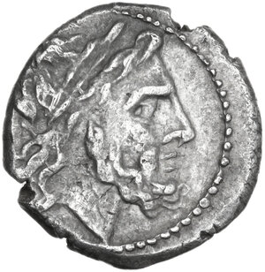 obverse: Anonymous. Victoriatus, uncertain Campanian mints, 214-211 BC