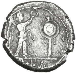 reverse: Anonymous. Victoriatus, uncertain Campanian mints, 214-211 BC