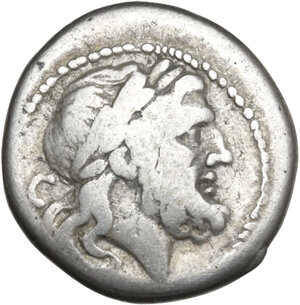 obverse: C/M series. AR Victoriatus, South Italy mint, 214 BC