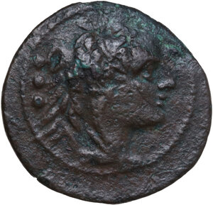 obverse: Spearhead sencond series. AE Quadrans, South East Italy, from 210 BC
