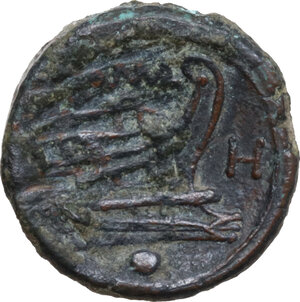 reverse: H first series. AE Uncia, uncertain mint in South East Italy, 213 BC