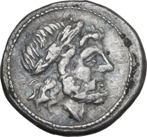 obverse: MP series. AR Victoriatus, uncertain Lucanian mint, 213-212 BC