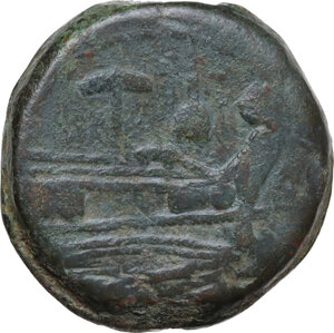 reverse: Apex and hammer series. AE As, uncertain Campanian mint (Castra Claudiana?), 212 BC