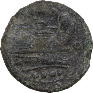 reverse: Q series. AE Triens. South East Italy c. 211-210 BC