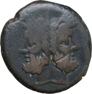 obverse: Anonymous Sextantal series. AE As, after 211 BC