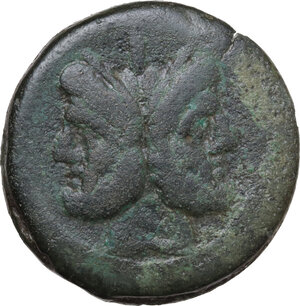 obverse: Anonymous Sextantal series. AE As, after 211 BC