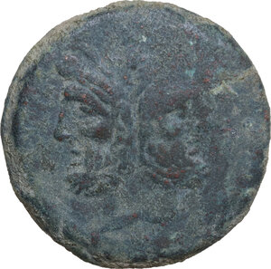 obverse: Anonymous Sextantal series. AE As, after 211 BC