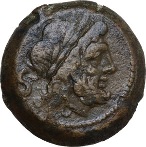obverse: Anonymous Sextantal series. AE Semis, after 211 BC