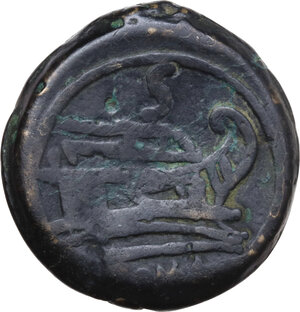 reverse: Anonymous Sextantal series. AE Semis, after 211 BC