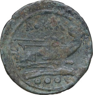 reverse: Anonymous Sextantal series. AE Triens, after 211 BC