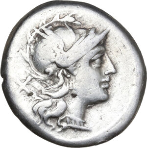 obverse: Anonymous. AR Denarius, 157-156 BC