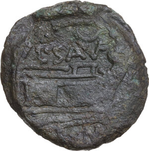 reverse: L. Saufeius. AE As, c. 152 BC