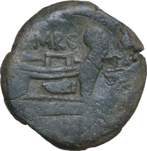 reverse: Q. Marcius Libo. AE As, 148 BC