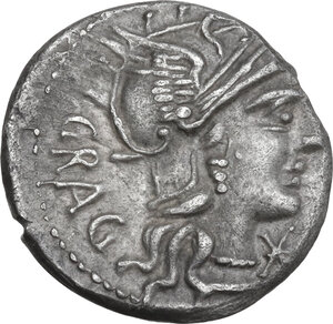 obverse: L. Antestius Gragulus. AR Denarius, 136 BC