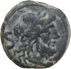 obverse: Unofficial anonymous issue. AE Semis. Uncertain mint, post 82 BC